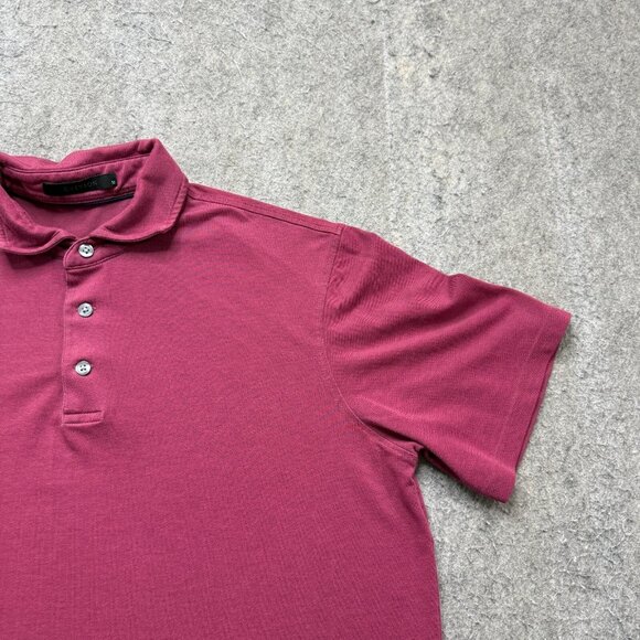 Greyson Omaha Polo Shirt Men M Burgundy Red Performance Golf Stretch - Picture 3 of 14